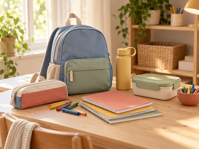 Artículos escolares por mayor: mochila, cartuchera, cuadernos y vianda